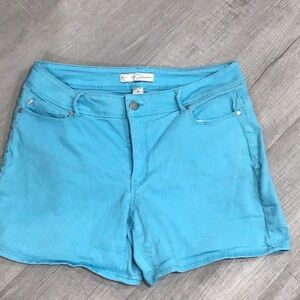 Vibrant Blue Jean Shorts with Classic Design